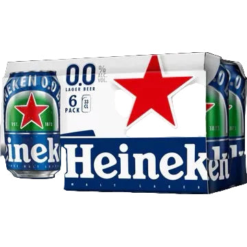 Heineken Lager Beer 0.0% Blik 6 x 330 ml