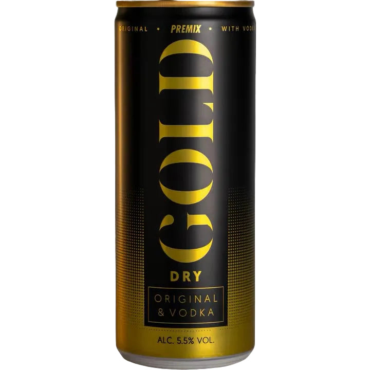 Gold Dry Original and Vodka Premix Alcoholic Beverage 250 ml