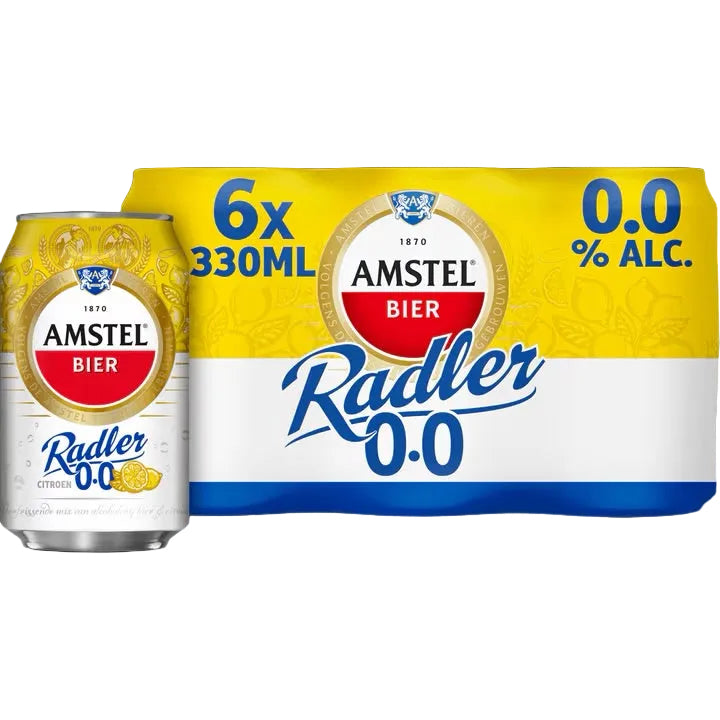 Amstel Bier Radler 0,0 Citroen Blikken 6 x 330 ml