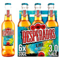 Desperados Lime Beer Flavoured with Agave Distillaat Lime and Cactus Flessen 6 x 330 ml