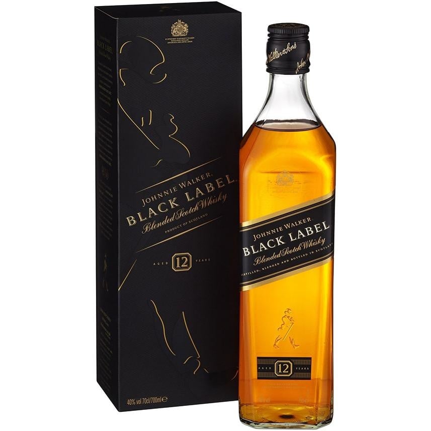 Johnnie Walker Black Label Blended Scotch Whisky 70 cl