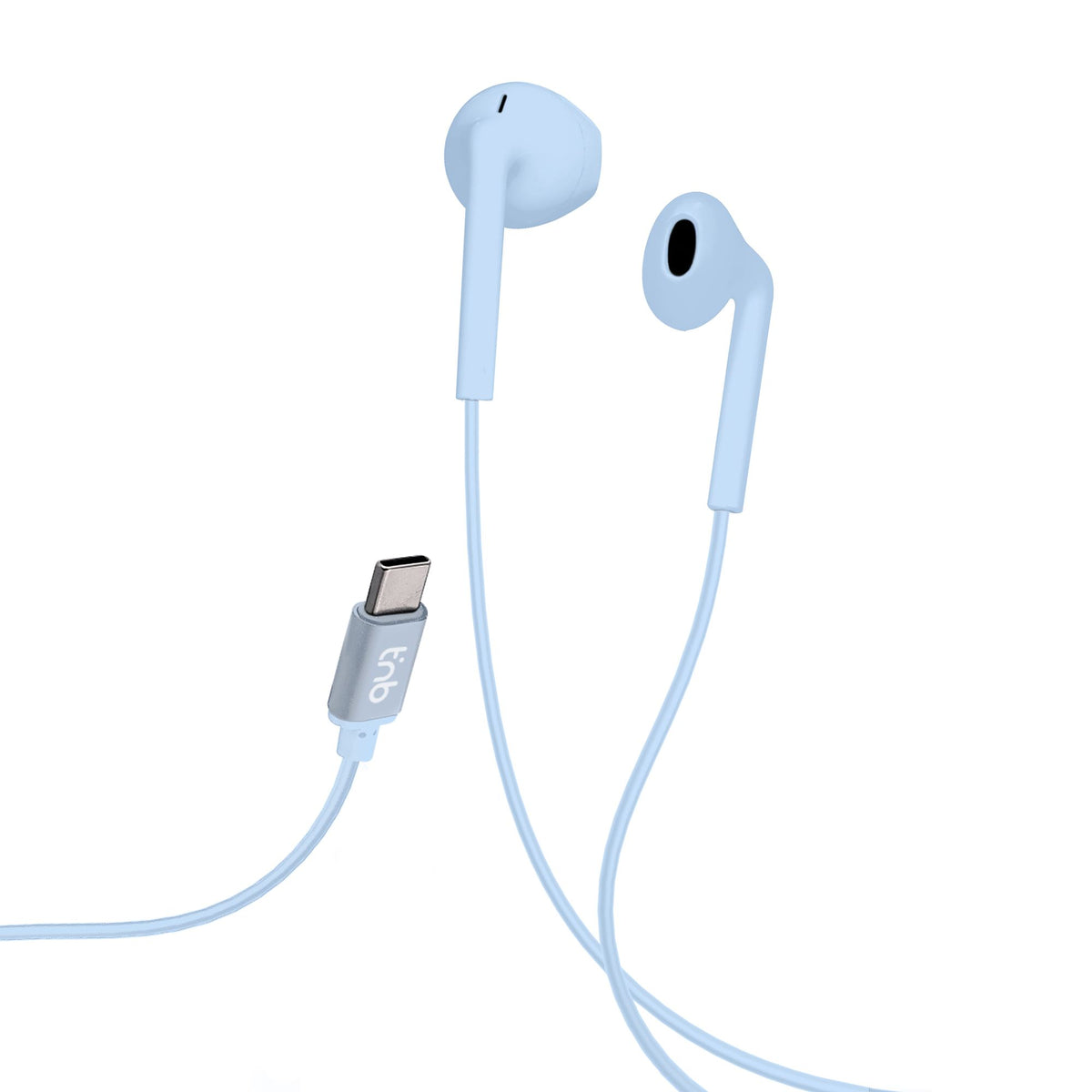MD Blue Earphones With Type C Connector