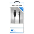 MD Blue Micro USB Kabel 1 Meter Zwart