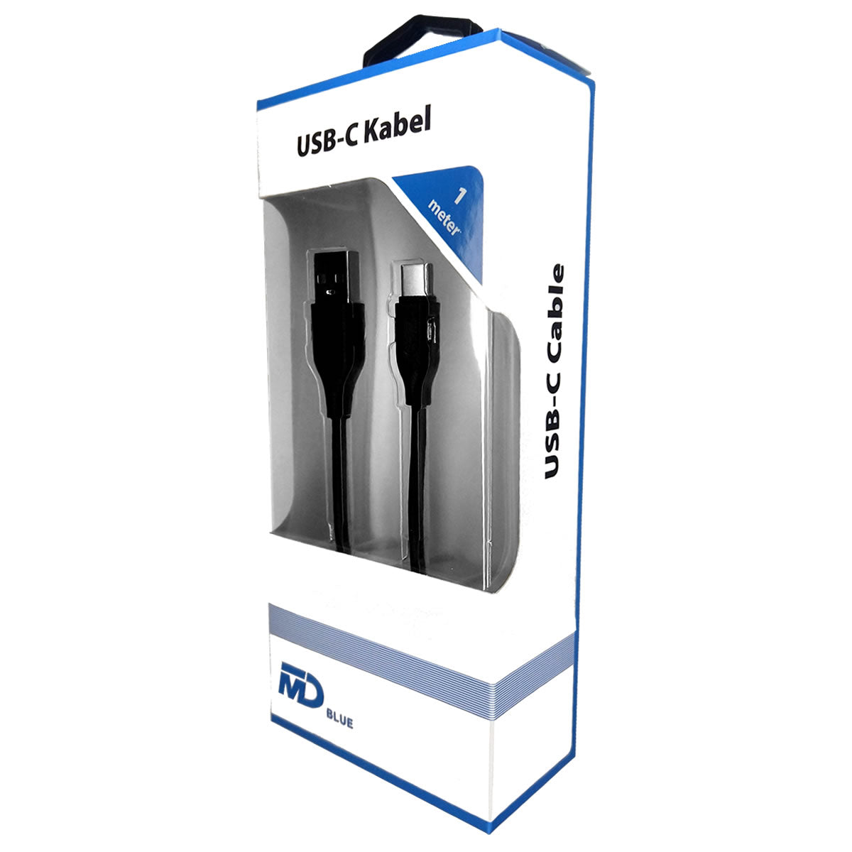 MD Blue USB-C Kabel 1 Meter Zwart