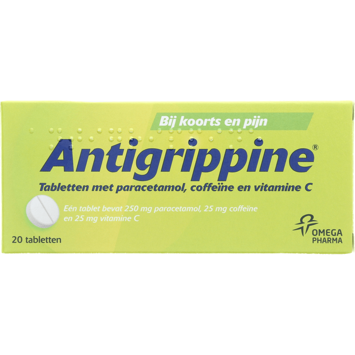 Antigrippine Tabletten bij Griep en Verkoudheid 20 stuks