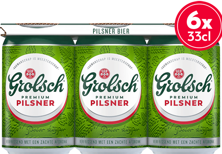 Grolsch Premium Pilsner Bier Blikken 6 x 33 cl