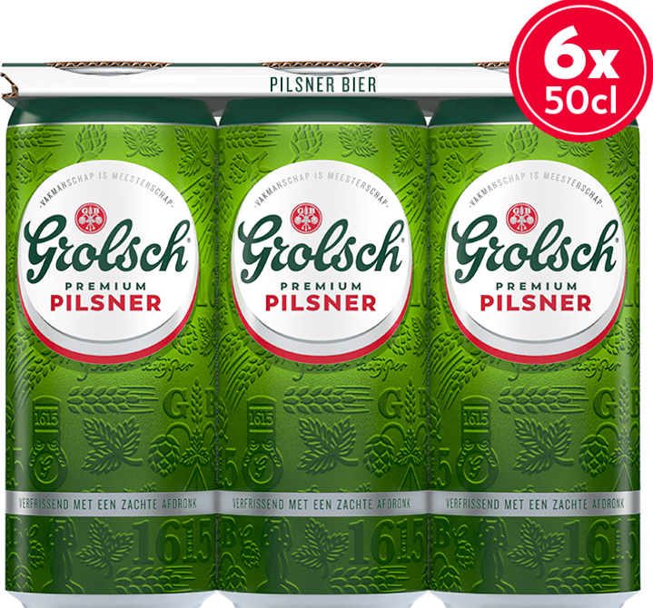 Grolsch Premium Pilsner Bier Blikken 6 x 50 cl