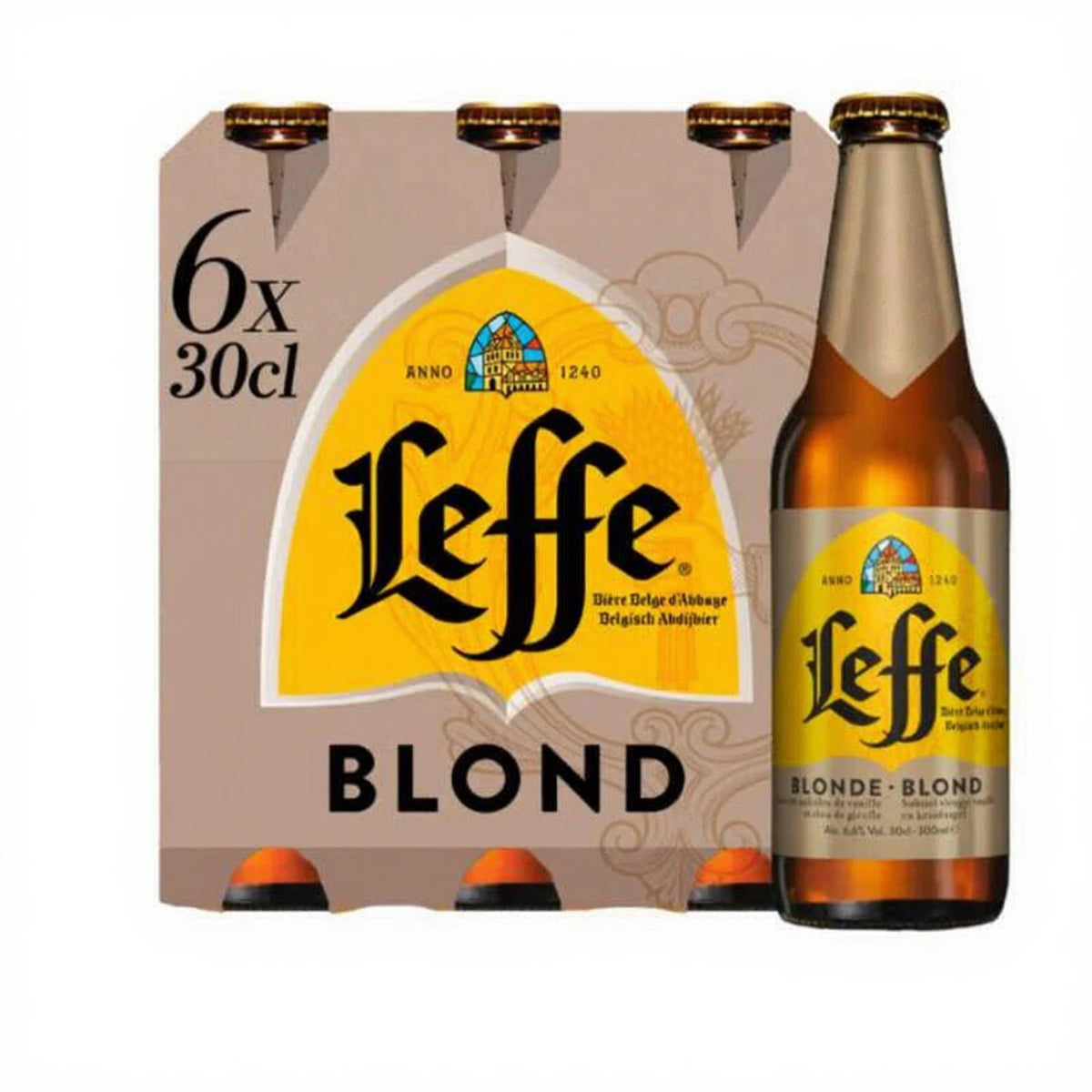 Leffe Blond Belgisch Abdijbier Flessen 6 x 30 cl