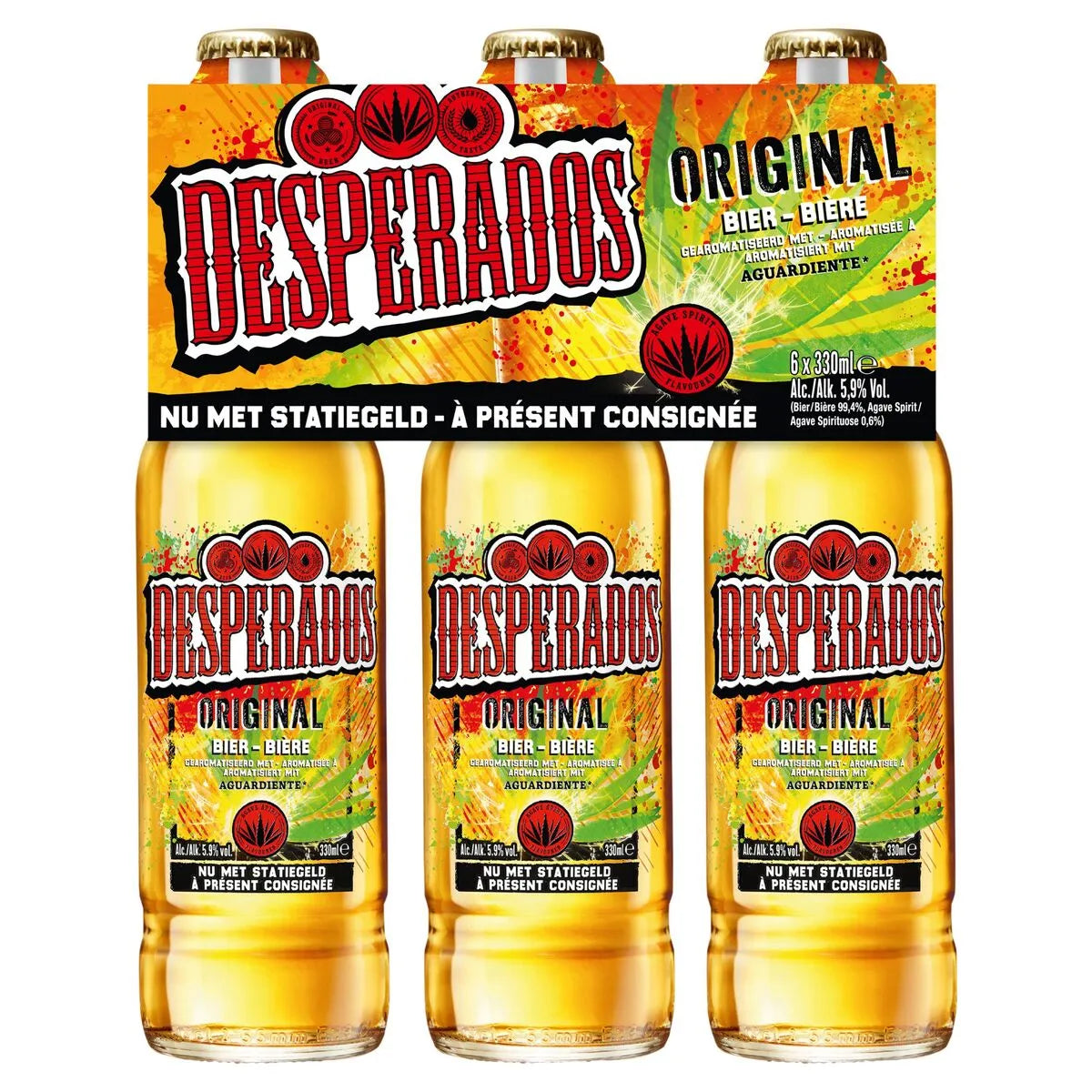Desperados Original Beer Aguardiente Flessen 6 x 330 ml