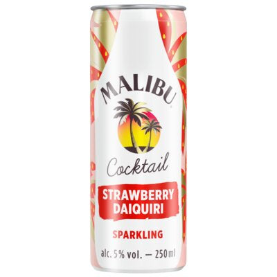 Malibu Cocktail Strawberry Daiquiri Sparkling Blik 250 ML
