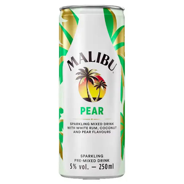 Malibu Pear Caribbean Rum with Coconut and Fruit Flavours 250 ml